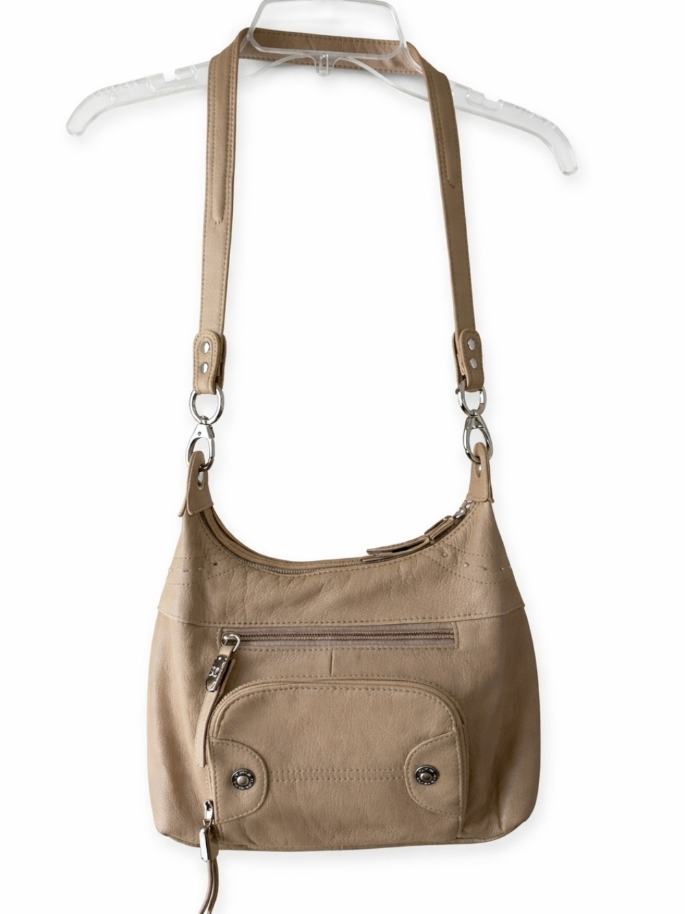 STONE MOUNTAIN TAN LEATHER PURSE  PREOWNED   EXCELLENT CONDITION